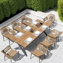 Hartington juliana 8 seater discount rattan dining set in grey